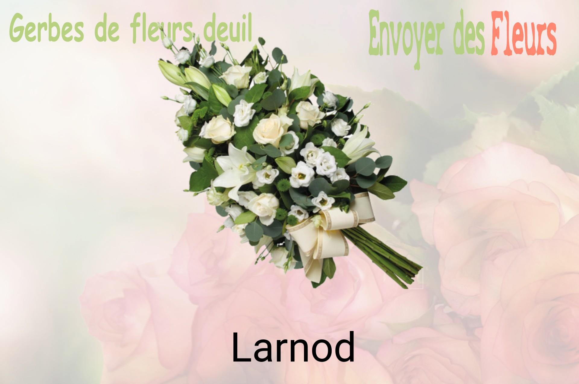 Gerbe de fleurs de deuil livrée à Larnod